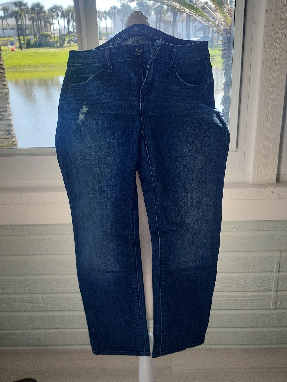 Simply Vera Vera Wang Dark Blue Straight-Leg Jeans